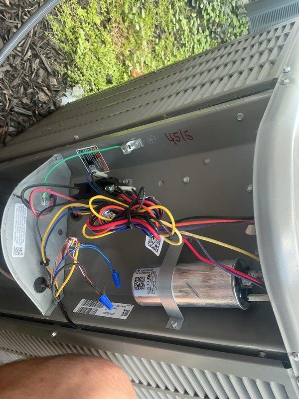 Completed comprehensive AC tune-up and preventative maintenance on one-year-old central air conditioning system. Performed full system inspection including electrical components, capacitor, contactor, and wiring connections in outdoor condensing unit. Verified thermostat operation and calibration on Honeywell Home ProSeries digital unit, confirming proper communication and temperature control functionality. All electrical connections secure, refrigerant levels adequate, and system operating within normal parameters with no issues identified.