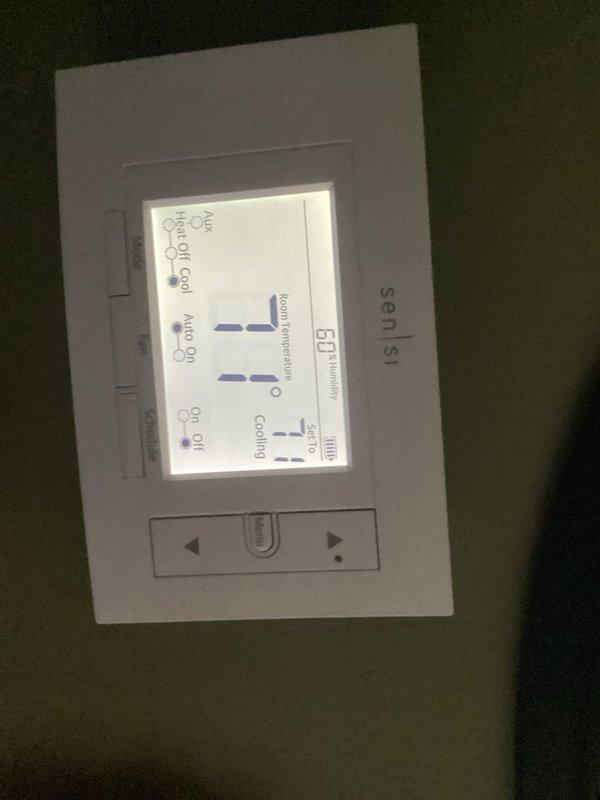 Completed routine HVAC tune-up and system inspection. Customer reported unusual noise, but system was operating normally during service visit. Verified thermostat functionality and recorded temperature readings at 69.2°F. Discussed preventative maintenance membership program benefits with customer per their interest.