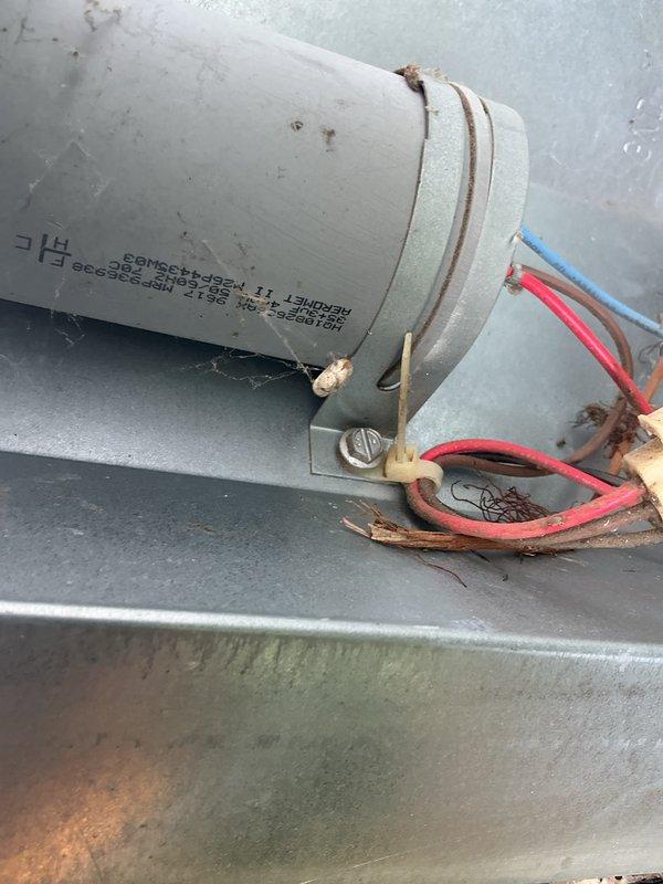 Completed scheduled cooling maintenance on residential air conditioning system. Performed system inspection and documentation, noting electrical terminal corrosion at capacitor connections requiring future attention. Customer-supplied 20x20x4 filter not available for replacement during this visit.