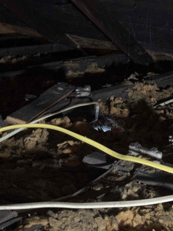 Inspected attic space above kitchen area during panel upgrade service and identified active knob and tube wiring requiring removal. Successfully removed obsolete knob and tube circuits from attic crawl space and rerouted electrical connections to appropriate existing circuits in the upgraded panel. All affected circuits were tested and verified operational upon completion, ensuring safe and code-compliant electrical service throughout the work area.
