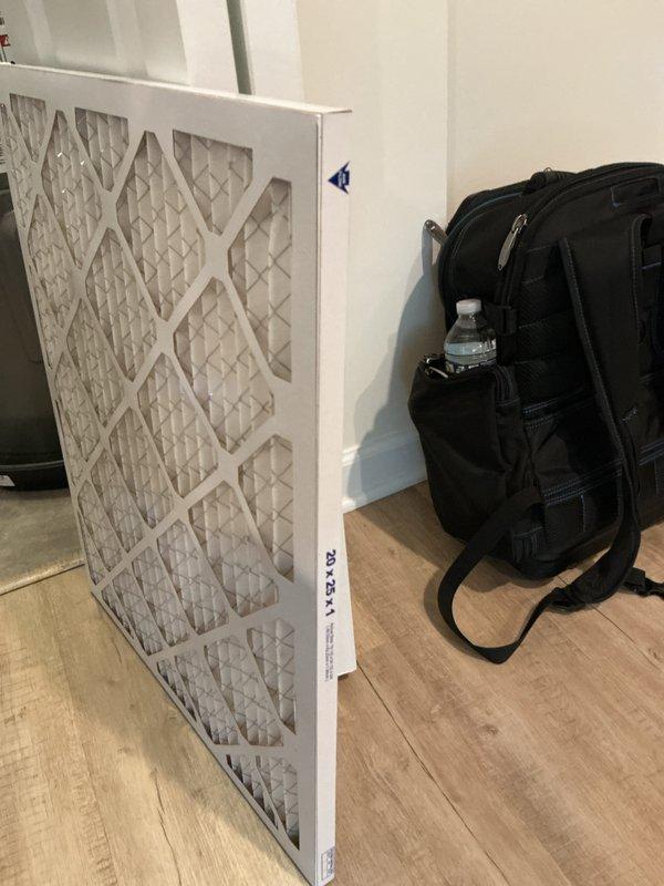 Completed monthly HVAC maintenance service under CCC Basic plan, which included replacing the 20x25x1 air filter with a new pleated media filter. Performed system diagnostics and took temperature measurements at the unit to verify proper cooling operation and airflow through the ductwork.