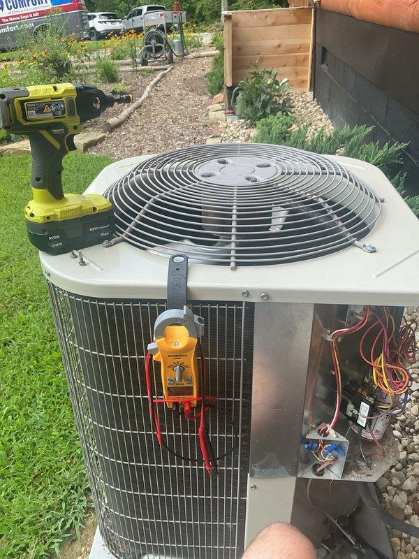 Completed routine spring maintenance visit on residential HVAC system including both cooling and heating components. Performed comprehensive inspection of air handler unit, verifying proper operation of UV light air purification system and examining control board, transformer, and electrical connections for secure mounting and functionality. Conducted outdoor condenser unit evaluation with diagnostic testing equipment, measuring electrical parameters and system performance metrics while inspecting internal wiring, components, and refrigerant connections to ensure optimal operation for the cooling season.