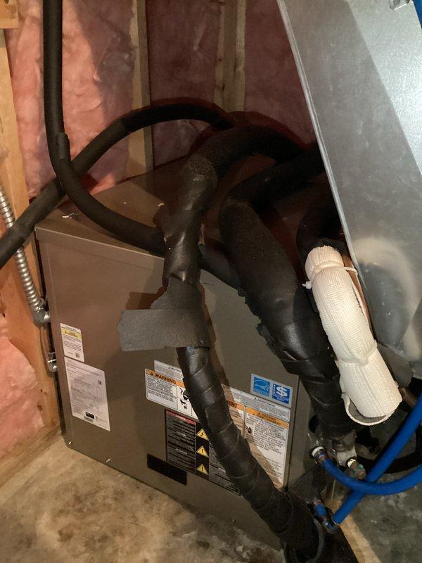 Completed basic monthly cooling maintenance on two residential HVAC systems. Performed standard inspections of both air handler units, checking refrigerant lines, condensate drainage, and overall system operation. Replaced air filters on both systems with new 20x25x4 and 20x20x4 filters per maintenance schedule. Verified proper airflow, inspected ductwork connections, and confirmed all components were functioning within normal parameters. Both systems operating efficiently with no issues identified.