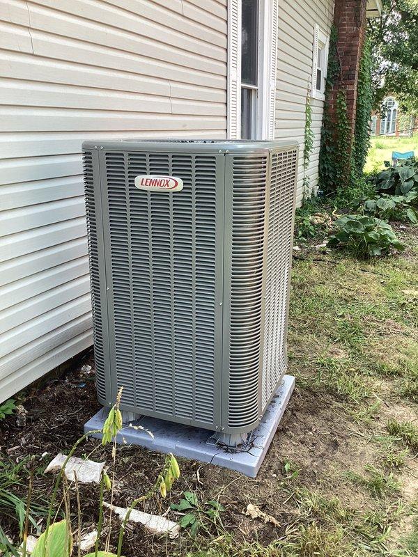 Responded to warranty claim regarding shipping damage to Lennox condenser unit, including lower cabinet dent and rhythmic thumping noise during operation. Conducted thorough inspection of outdoor condensing unit, examining cabinet damage, compressor mounting integrity, internal components, refrigerant lines, and fan assembly to identify potential shipping-related issues. Documented unit condition with photographs showing cabinet damage and overall installation, verified correlation between shipping box damage and unit dent, and assessed system for any internal component displacement that could cause abnormal operational sounds.