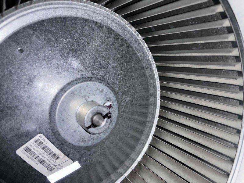 Completed annual cooling maintenance visit under active service agreement. Performed comprehensive system inspection including blower assembly evaluation and airflow measurements at floor registers. Blower wheel showed normal operational dust accumulation with no mechanical deficiencies noted. Verified proper air distribution throughout conditioned space. System operating within manufacturer specifications. 20x20x4 filter replacement included per agreement terms. All cooling components functioning properly with no immediate service needs identified.