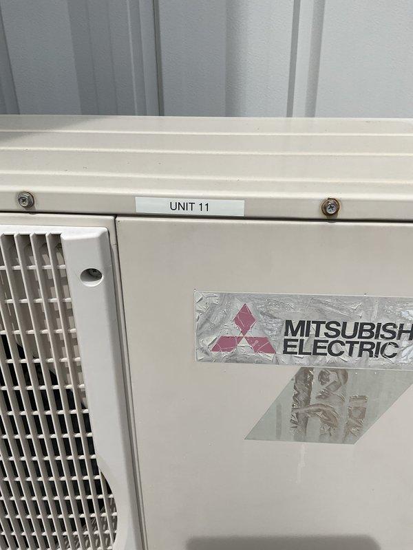 Conducted comprehensive evaluation of multiple HVAC systems experiencing mechanical failures. Unit 7 assessment revealed defective control board on furnace and failed condenser fan motor requiring replacement. Unit 11 inspection identified complete compressor failure on 3-ton Mitsubishi Electric mini-split system. Documented equipment conditions through detailed photography showing outdoor condenser units, electrical disconnects, and mounting configurations. Provided replacement estimates for all failed components and systems to restore cooling capacity.