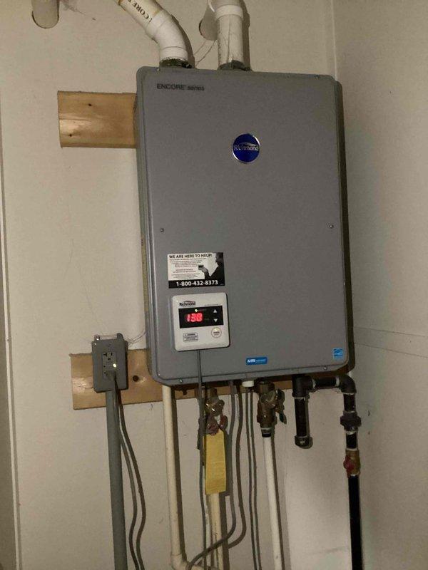 Completed annual heating maintenance visit under active service agreement. Performed comprehensive system inspection including electrical diagnostics with amp draw readings of 16.1A on primary heating components. Verified all electrical connections, control board operation, and safety circuits functioning within manufacturer specifications. Replaced 18x18x1 air filter as part of routine maintenance protocol. Inspected tankless water heater unit showing operational temperature of 130°F, confirmed proper venting through PVC exhaust system, and verified all shut-off valves and connections secure with no leaks detected. All systems tested and operating efficiently with no deficiencies noted.