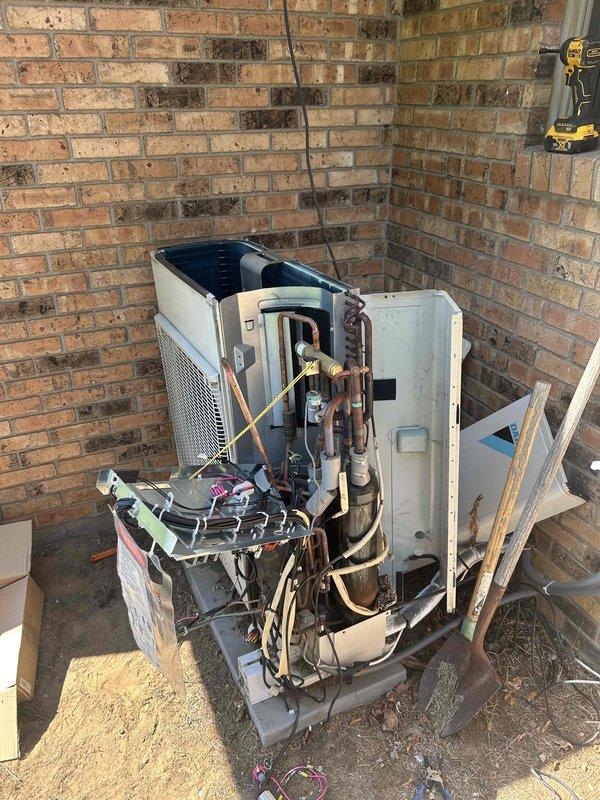 Returned to site to replace defective control board on Daikin outdoor heat pump unit under warranty coverage. Disassembled unit exterior panels to access internal components, removed failed control board, and installed warranty replacement. Reconnected all electrical connections, reassembled unit housing, and verified proper system operation upon completion.