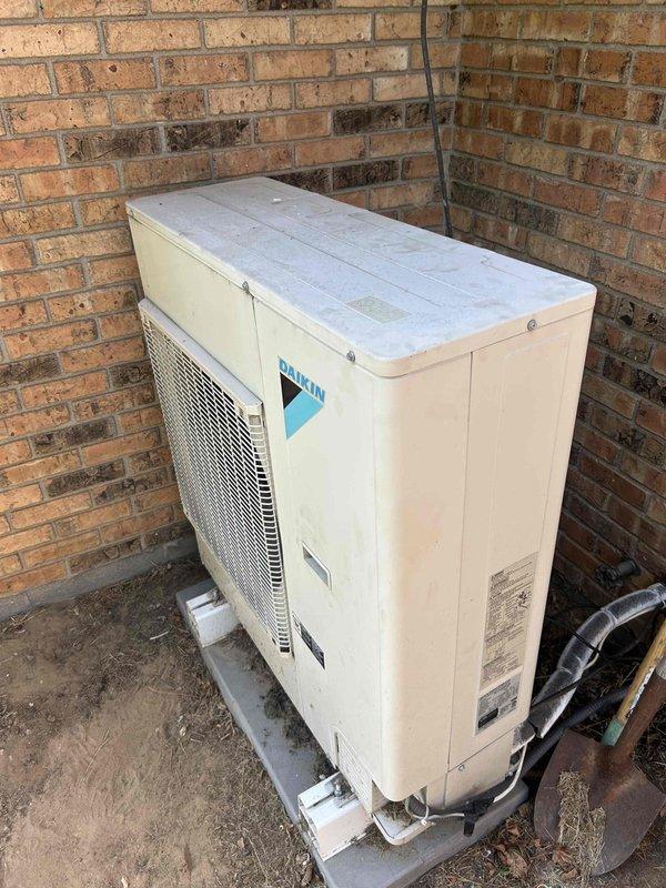 Returned to site to replace defective control board on Daikin outdoor heat pump unit under warranty coverage. Disassembled unit exterior panels to access internal components, removed failed control board, and installed warranty replacement. Reconnected all electrical connections, reassembled unit housing, and verified proper system operation upon completion.