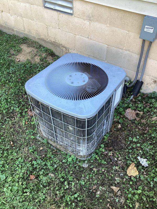 Responded to no cooling complaint on residential split system. Upon arrival, found thermostat displaying 86°F with system off. Performed diagnostic evaluation of outdoor condenser unit and determined system issue. Completed necessary repairs to restore cooling operation, verified proper system function, and left unit operational.