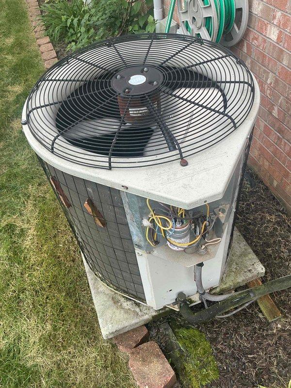 Completed annual cooling maintenance visit on residential HVAC system. Performed comprehensive inspection of outdoor condenser unit, accessing internal components to verify proper operation of compressor, electrical connections, and refrigerant lines. Replaced 20x25x1 air filter as part of routine maintenance protocol. All system components found operating within normal parameters upon completion of service.