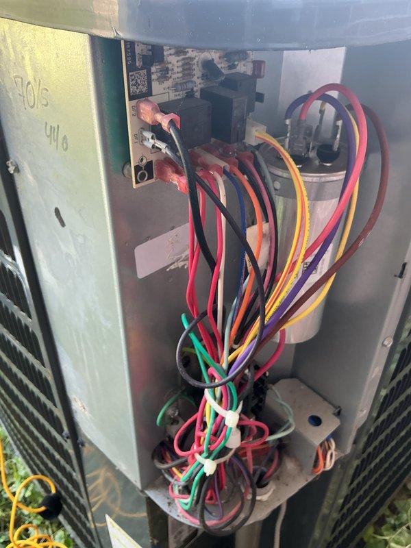 Completed basic monthly cooling maintenance on HVAC system. Performed inspection of outdoor condensing unit, verifying electrical connections, control board operation, and proper component function. Inspected indoor air handler unit, checked refrigerant line connections, and verified system airflow. Customer requires 20x20x4 filter replacement, which was not included in this service visit. All accessible components inspected and system operating within normal parameters at time of service.