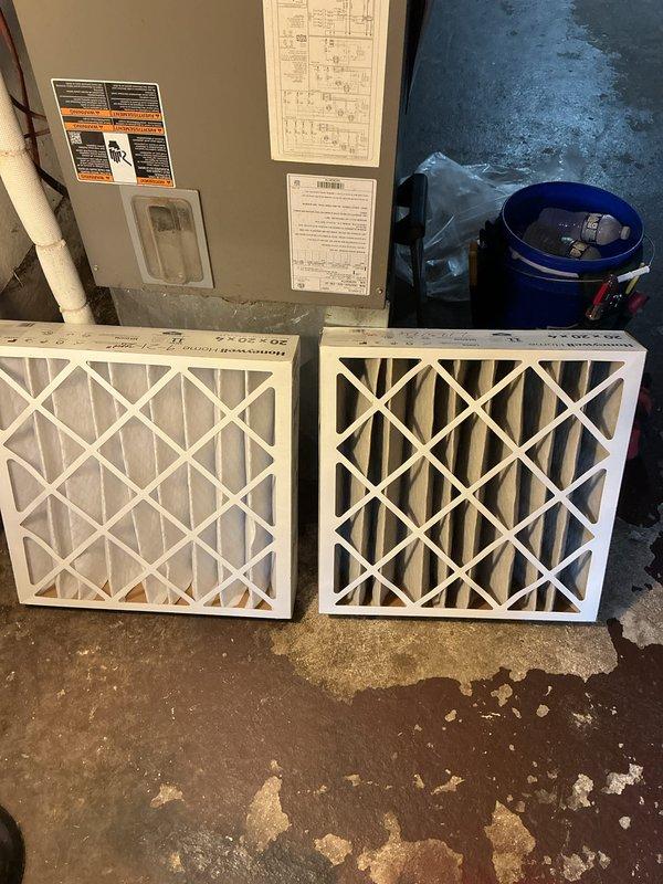 # HVAC Maintenance - Cooling System Service

Completed comprehensive cooling maintenance on residential Lennox air conditioning system. Performed standard preventive maintenance protocol including system inspection, filter replacement with new 20x20x4 filters, and operational testing. Unit located in exterior side yard accessed between building and fence line. Verified proper system operation and airflow. Membership renewal recommended for continued service coverage.