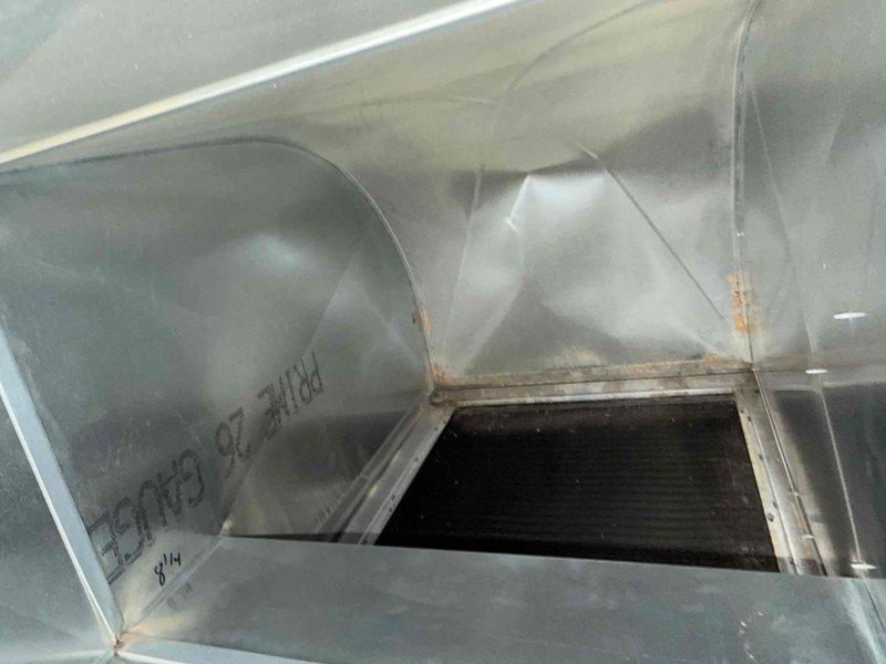 Performed routine cooling maintenance on HVAC system. Accessed ductwork system through interior plenum and inspected metal transitions and airflow pathways. Used digital multimeter to verify electrical readings and system diagnostics. Customer notified prior to arrival as requested. Noted filter size requirement of 20x25x4 for future reference.