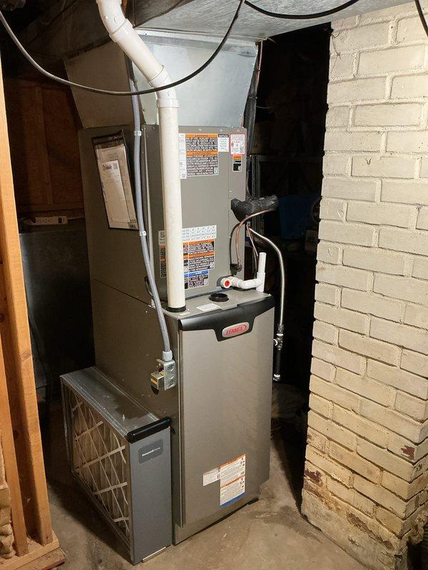 Completed comprehensive comfort club maintenance on residential heating system. Performed thorough inspection of furnace and air handling equipment, replaced 20x25x4 air filter, verified thermostat operation showing proper temperature control and system functionality, and documented equipment condition with photos. System renewed through 10/15/26 with filter included in agreement.