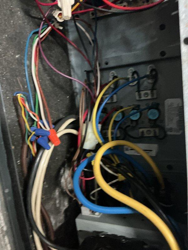 Completed heating maintenance service under active CCH agreement. Performed comprehensive system inspection of HVAC equipment and water heating systems, verified proper operation of electrical control panel wiring connections and terminal blocks, and documented equipment conditions through photographs. System operating within normal parameters; customer notified that 20x25x4 filter size is not included in maintenance coverage.