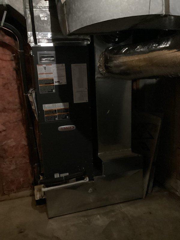 Responded to outdoor unit low pressure switch strikes lockout alarm on Lennox heat pump system. Upon arrival, verified alarm ID 411 displayed on wall-mounted control panel indicating OU low pressure switch lockout condition. Inspected outdoor unit and refrigerant circuit for potential causes including low refrigerant charge, restriction in liquid line, or faulty pressure switch. System required reset after addressing lockout condition to restore normal operation.