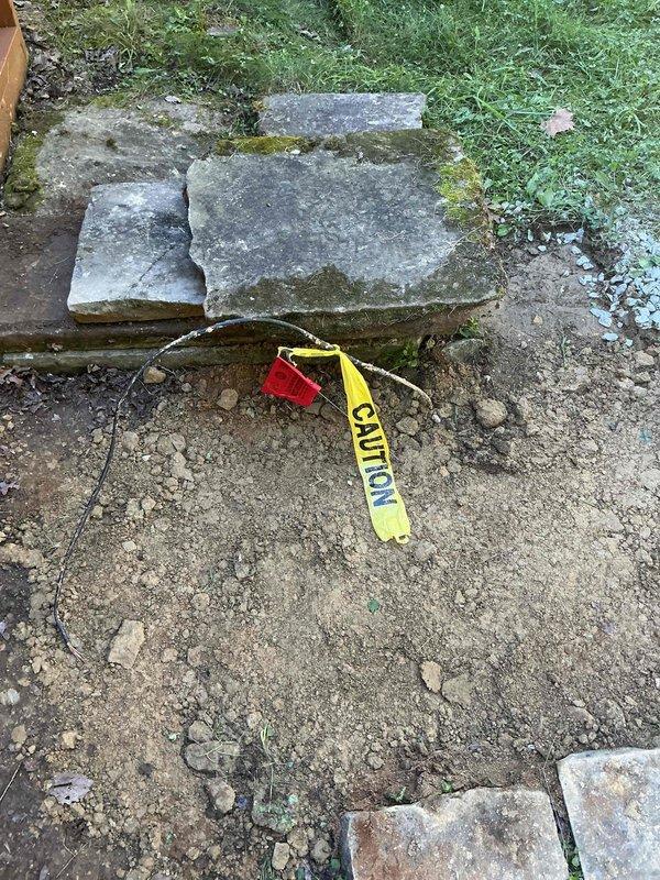 Replaced main water line from meter to building. Excavated and removed deteriorated existing water service line. Installed new water line per code requirements. Marked excavation area with caution tape and safety flags during work. Backfilled and compacted trench upon completion of installation.