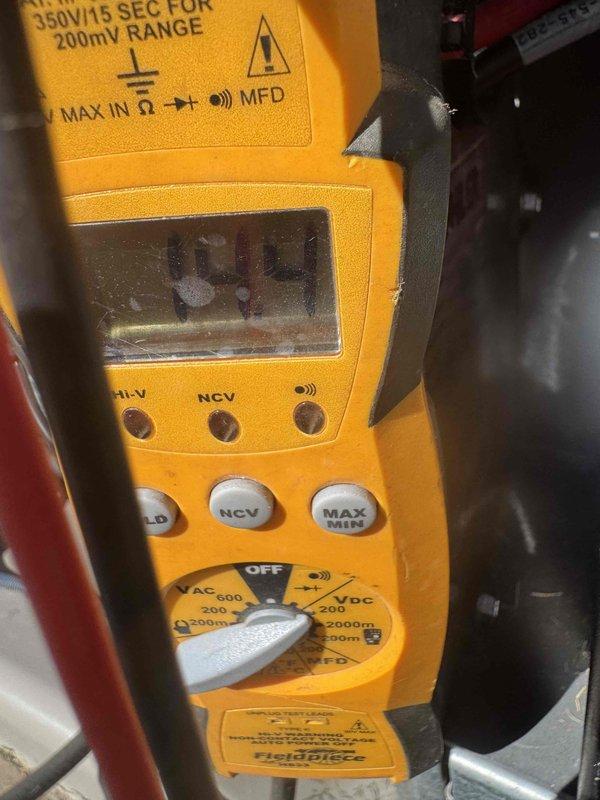 Performed routine preventive maintenance on Kohler engine generator unit. Inspected air filter assembly and engine components for proper operation, verified electrical output readings using digital multimeter, and confirmed all systems functioning within normal parameters.
