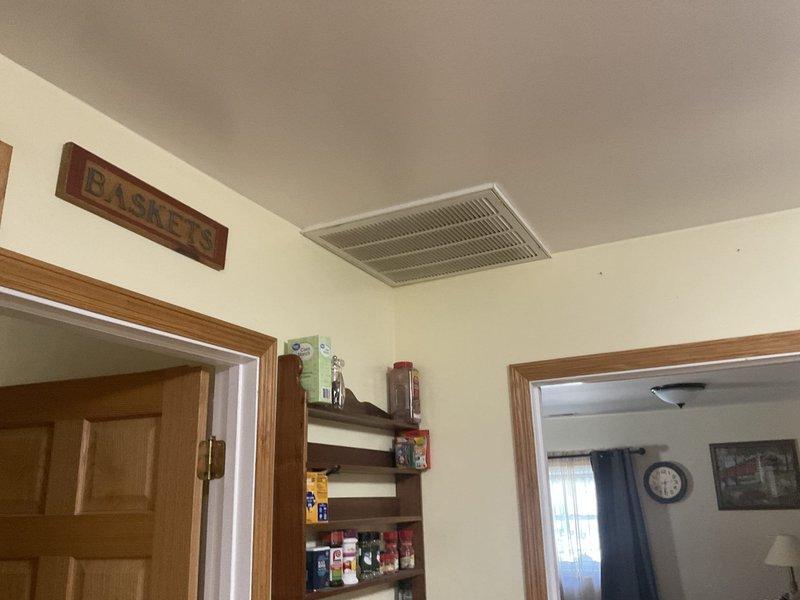 Conducted complimentary on-site assessment for residential duct cleaning services. Inspected accessible HVAC supply and return vents throughout the home, including ceiling-mounted registers in main living areas and adjacent rooms. Documented existing system conditions with photographs to provide comprehensive estimate for complete ductwork cleaning and sanitization services.