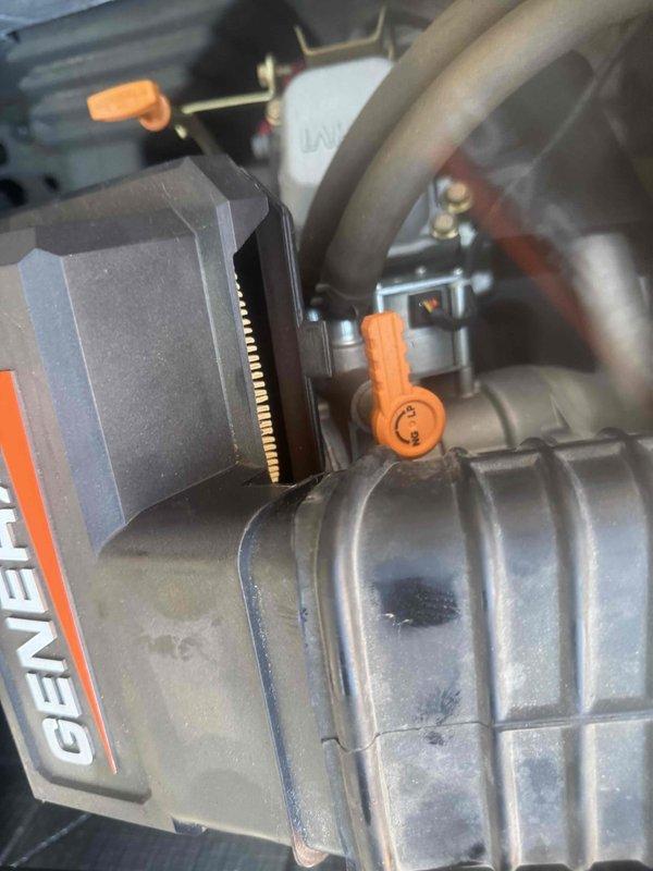 Performed scheduled electrical maintenance on residential standby generator system. Replaced air filter assembly (part #070-9304) and inspected motor/compressor components for proper operation. Verified all electrical connections, wiring integrity, and control system functionality to ensure reliable emergency power generation capability.