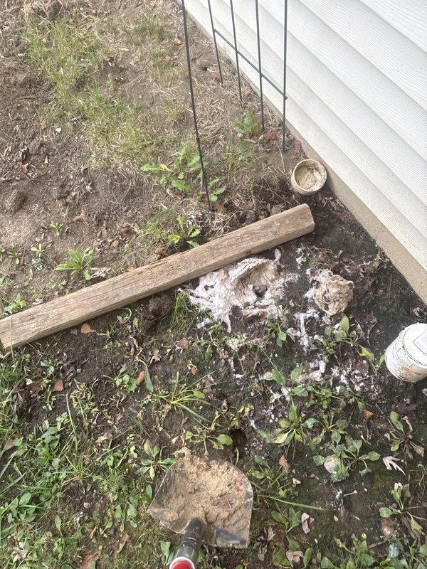 Responded to a follow-up call for recurring sewer line blockage issues. Upon arrival, conducted exterior inspection of the sewer line access points and surrounding drainage areas. Documented current site conditions showing disturbed ground areas near building exterior and sewer line access locations. Based on the recurring nature of the blockage and site assessment, recommended further evaluation to identify root cause of persistent sewer line obstruction.