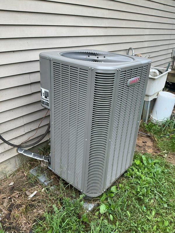 # HVAC Maintenance Summary

Completed basic monthly heating system maintenance visit on residential HVAC system. Performed standard inspection of Bryant heating and cooling equipment, verified thermostat operation showing 74°F setpoint with proper digital display function, and confirmed outdoor condenser unit condition with adequate clearance and airflow through louvered panels.

# Detailed Service Report

Performed comprehensive basic monthly heating maintenance service on residential HVAC system as part of recurring preventative maintenance program. Service included 14x14x1 filter replacement and standard heating system inspection protocols.

**Thermostat Inspection:**
Verified operation of digital smart thermostat mounted in living space. Confirmed display functionality showing current temperature reading of 74°F with humidity level at 69%. Checked user interface responsiveness and menu navigation. Verified fan control, system mode settings, and programming functions operating withi