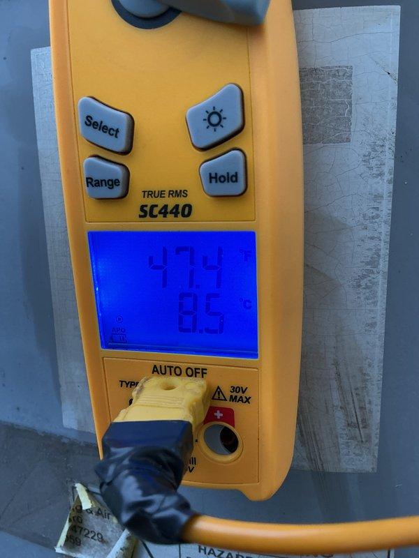 Completed comprehensive cooling maintenance on HVAC system including visual inspection of all accessible components, refrigerant line connections, and condensate drainage system. Replaced 16x20x1 air filter per monthly maintenance agreement specifications. Utilized digital multimeter to verify electrical parameters and system operation, confirming all readings within manufacturer specifications. Inspected evaporator coil area, refrigerant lines, and drain pan for proper operation and signs of wear. System tested and operating normally upon completion.