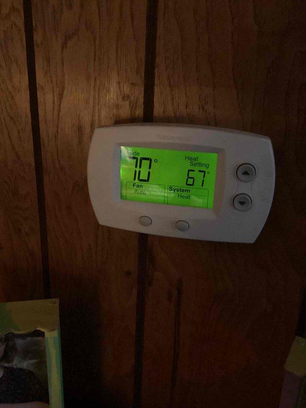 Completed annual heating maintenance visit on Lennox furnace system as part of recurring comfort care membership. Performed comprehensive inspection of heating equipment, verified proper operation of all system components including heat exchanger, burner assembly, and ignition system, and confirmed thermostat functionality with system calling for heat at 57-degree setpoint while maintaining 70-degree indoor temperature. Replaced 20x25x4 air filter per membership agreement, inspected PVC condensate and venting lines for proper drainage and clearance, and verified all electrical connections and safety controls operating within manufacturer specifications.