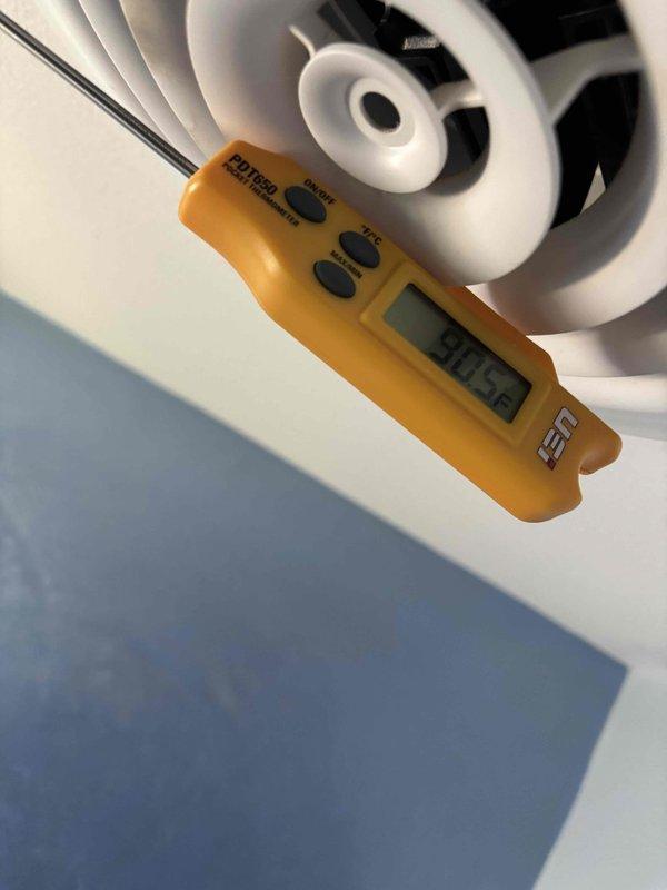 Performed basic monthly heating maintenance on two HVAC systems. Conducted standard heating system inspections including temperature verification using digital thermometer, recording operational readings to confirm proper system performance. Installed customer-supplied 20x20x4 MERV-rated Honeywell air filters in both units. Documented filter installation with date notation for maintenance tracking purposes. Verified blower assembly operation and confirmed all heating components functioning within normal parameters. Systems left in proper working condition with clean filtration in place.