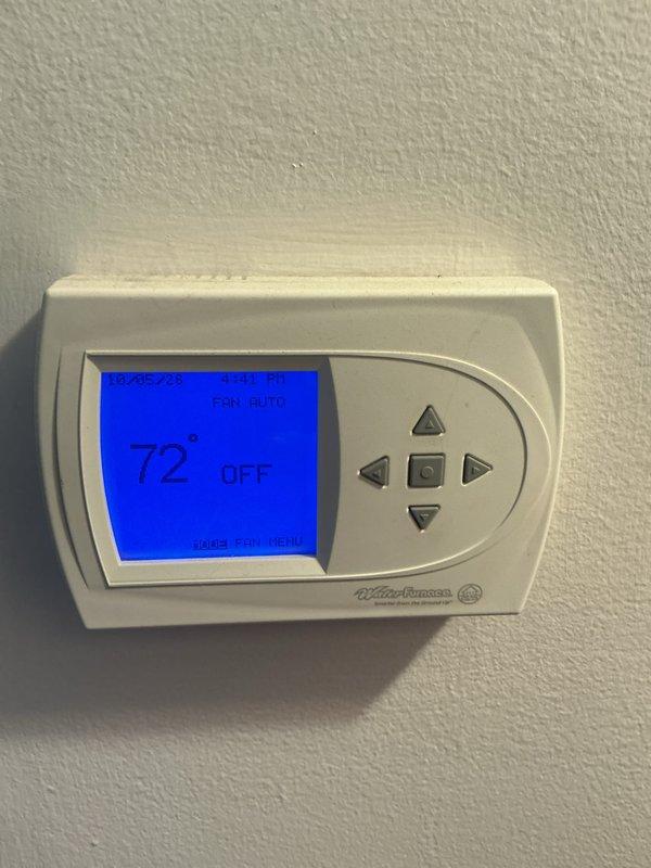 Completed comprehensive comfort club heating maintenance on residential HVAC system. Performed standard inspection of thermostat operation, verified proper temperature display and control functionality, and conducted thorough examination of furnace internal components including circuit board, capacitors, wiring connections, and control relays. All electrical connections were inspected and found secure, system components operating within normal parameters. Customer's comfort club membership is active through 6/30/27 and requires 16x20x4 filter size, which is not included in the basic plan coverage.