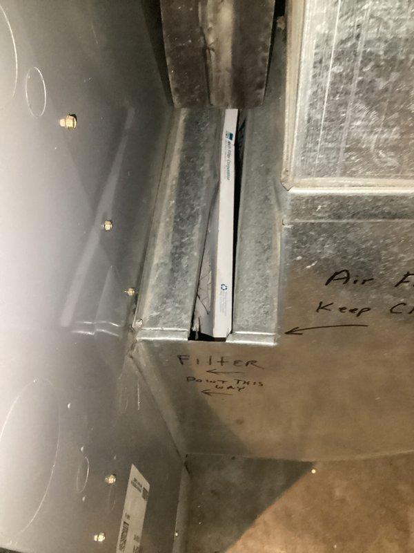 Completed monthly CCH maintenance visit on heating system. Performed standard inspection of thermostat operation, verified temperature display reading 77°F and confirmed proper functioning of control buttons. Inspected air handler unit, checked filter access area, and replaced 16x20x1 air filter per basic monthly service agreement.