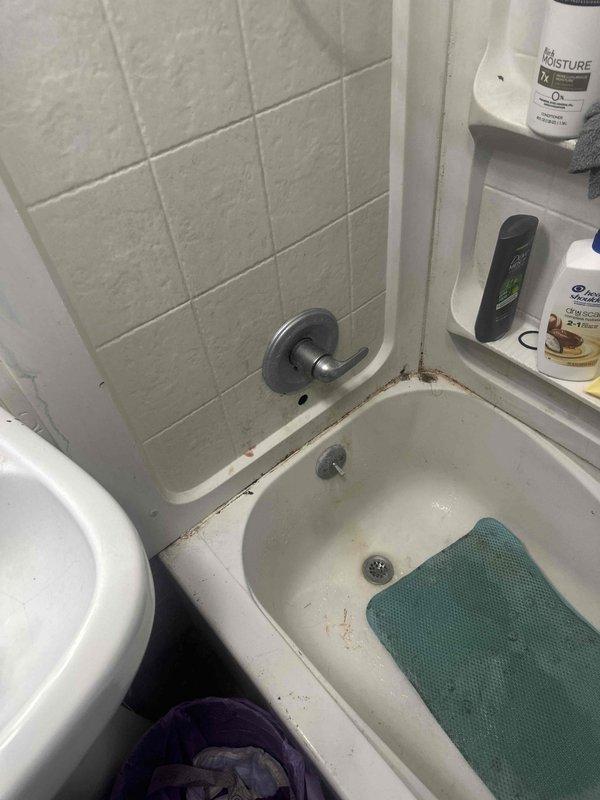 Responded to service call for non-functional shower controls. Upon inspection, determined that the shower valve cartridge had failed, preventing the control knobs from operating the water flow. Accessed the valve assembly from behind the wall through the basement plumbing access point. Shut off the water supply using the isolation valves, removed the deteriorated cartridge, and installed a replacement unit. Tested the shower controls for proper operation, confirmed full functionality of both hot and cold water flow and complete shut-off capability. Restored water supply and verified no leaks at connections.