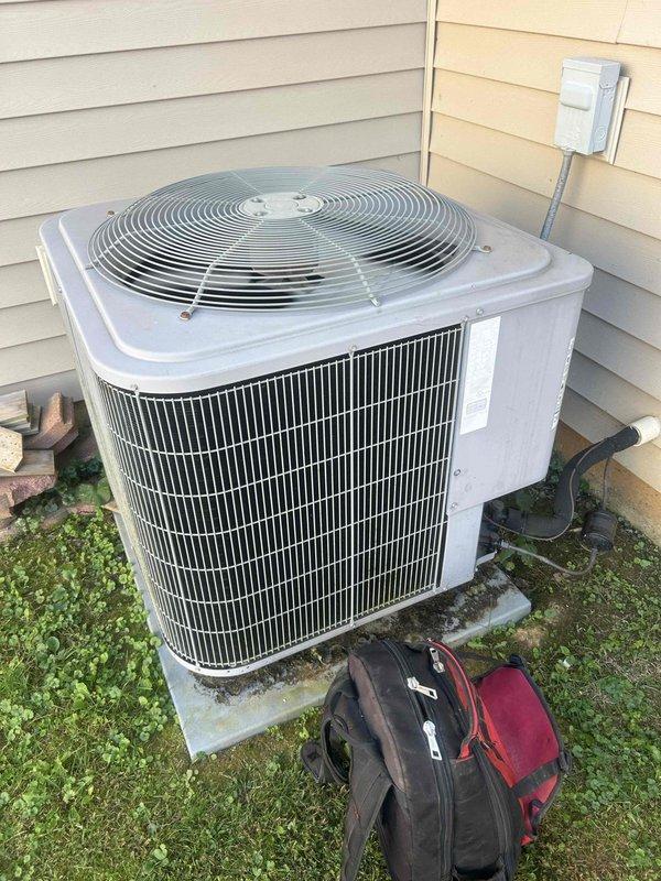 Performed comprehensive evaluation of residential HVAC system including heat pump and electric furnace at homeowner's request prior to property sale. Inspected outdoor condenser unit and verified operational status of all major components. Examined indoor air handler assembly and blower wheel, noting dust and debris accumulation on blades indicating normal operational wear. Assessed overall system performance and provided recommendations for potential equipment replacement considerations. Electric furnace found to be functioning properly during inspection.