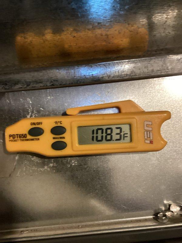 Completed monthly basic heating maintenance visit on residential HVAC system. Performed standard system inspection, verified thermostat operation showing 72°F display with setpoint at 65°F, and measured supply air temperature at 108°F using calibrated digital thermometer. System operating within normal parameters; customer to provide 20x25x4 filter for installation at next service.