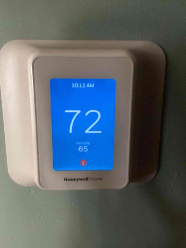 Completed monthly basic heating maintenance visit on residential HVAC system. Performed standard system inspection, verified thermostat operation showing 72°F display with setpoint at 65°F, and measured supply air temperature at 108°F using calibrated digital thermometer. System operating within normal parameters; customer to provide 20x25x4 filter for installation at next service.