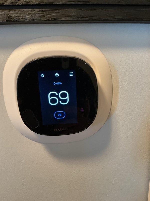 # HVAC Heating System Annual Maintenance

Completed comprehensive yearly tune-up and preventive maintenance on an 11-year-old residential furnace with a 2019 condensing unit. Performed full system inspection, cleaned and tested all components, verified proper thermostat operation displaying 69°F with 46% humidity reading on ecobee smart thermostat, and confirmed heating system functionality and efficiency standards were met with no deficiencies noted.