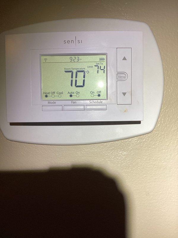 Completed comprehensive heating maintenance inspection on HVAC system per Basic service agreement. Verified thermostat operation and calibration on Sensi programmable unit, confirming proper temperature readings and system communication. Performed standard heating system diagnostics and operational checks, with all components functioning within normal parameters at time of service.