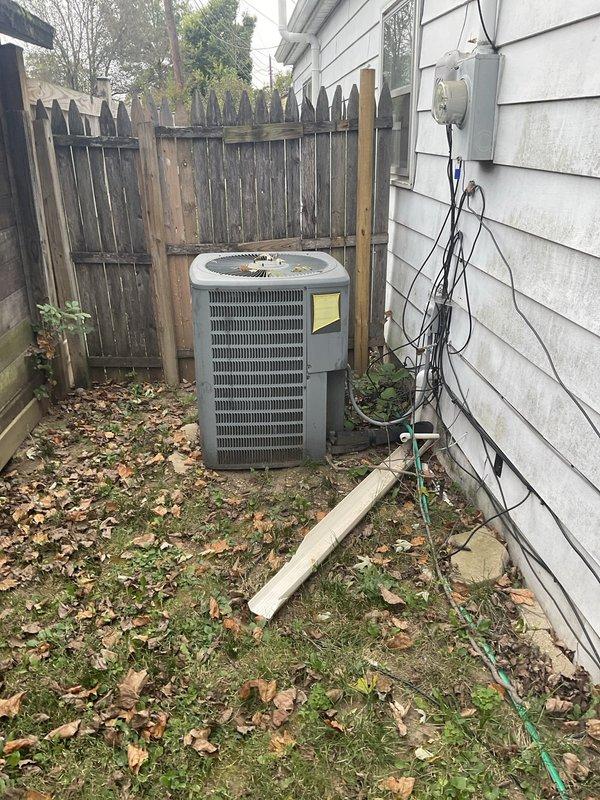 Conducted comprehensive evaluation of 15-year-old heat pump system that has been non-operational for heating for several years. Inspected outdoor heat pump unit and assessed overall system condition including indoor air handler and ductwork. Documented existing equipment specifications, noted significant dust and debris accumulation on return air grille indicating poor filtration and maintenance history. Provided detailed replacement estimate options for both heat pump replacement and complete HVAC system upgrade, discussed available financing solutions to facilitate equipment replacement decision.