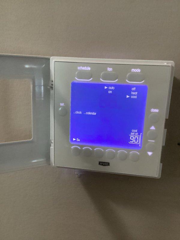 Completed monthly basic heating maintenance visit. Replaced 16x20x1 air filter, performed combustion analysis showing CO levels at 18 ppm, CO2 at 8.0%, and excess air at 49.0%, and verified thermostat operation with system heating properly to setpoint of 90°F.