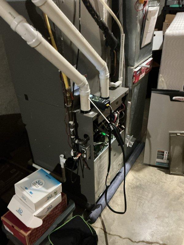 Completed comprehensive heating maintenance on Lennox furnace system with smart thermostat. Performed standard seasonal inspection, verified system operation with thermostat displaying proper heating functionality and communication between components. Customer's comfort care heating plan had expired but service was honored as previously owed; noted that 16x25x4 filter media was not included in this visit and will need to be addressed separately.