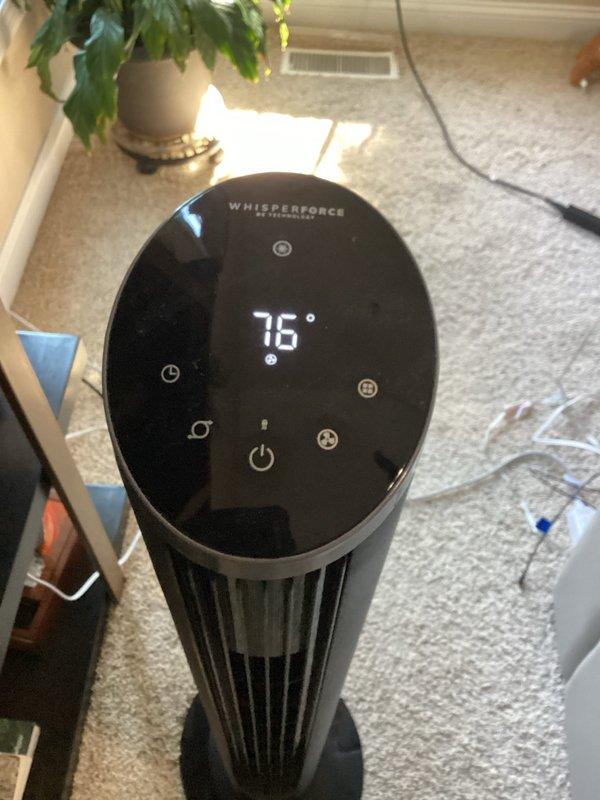 Responded to a thermostat complaint on a Lennox EL16XC1 air conditioning system. Inspected the wall-mounted thermostat, which was a Honeywell Home unit rather than the reported Lennox iComfort, and found it operating in Cool mode with a 70°F set point and "Cool On" displayed. Verified current space temperature with a calibrated pocket thermometer (75.3°F against a 77°F thermostat reading), noting the unit was actively calling for cooling with no visible damage or abnormal conditions at the thermostat location.