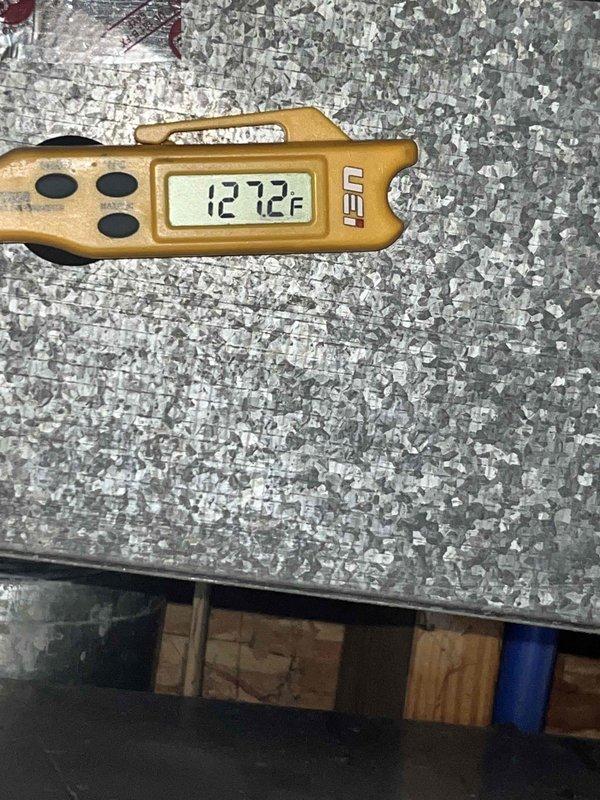 Performed seasonal heating system maintenance, including inspection of the air handler interior and insulation liner and a supply-side temperature reading of 127.2°F at the plenum to verify heating output. Confirmed the system is operating properly and noted a 16x20x1 filter size for future replacement. The customer's maintenance plan is active through 12/2026, with renewal recommended.