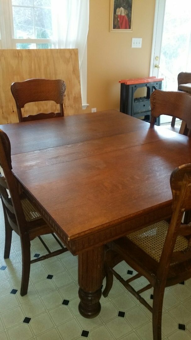 Tighten and reglue dinning room chairs and table.