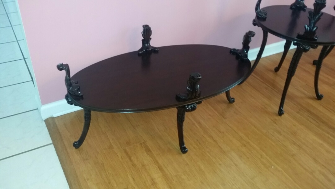 Wonderful coffee and end tables restored with our Platinum service.  They look great!