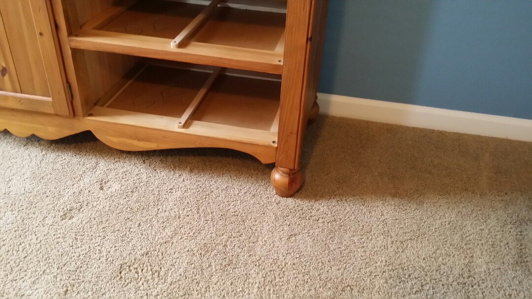 Repaired broken legs on dresser