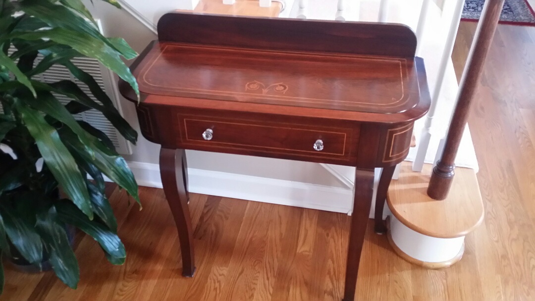 Refinished top of console table