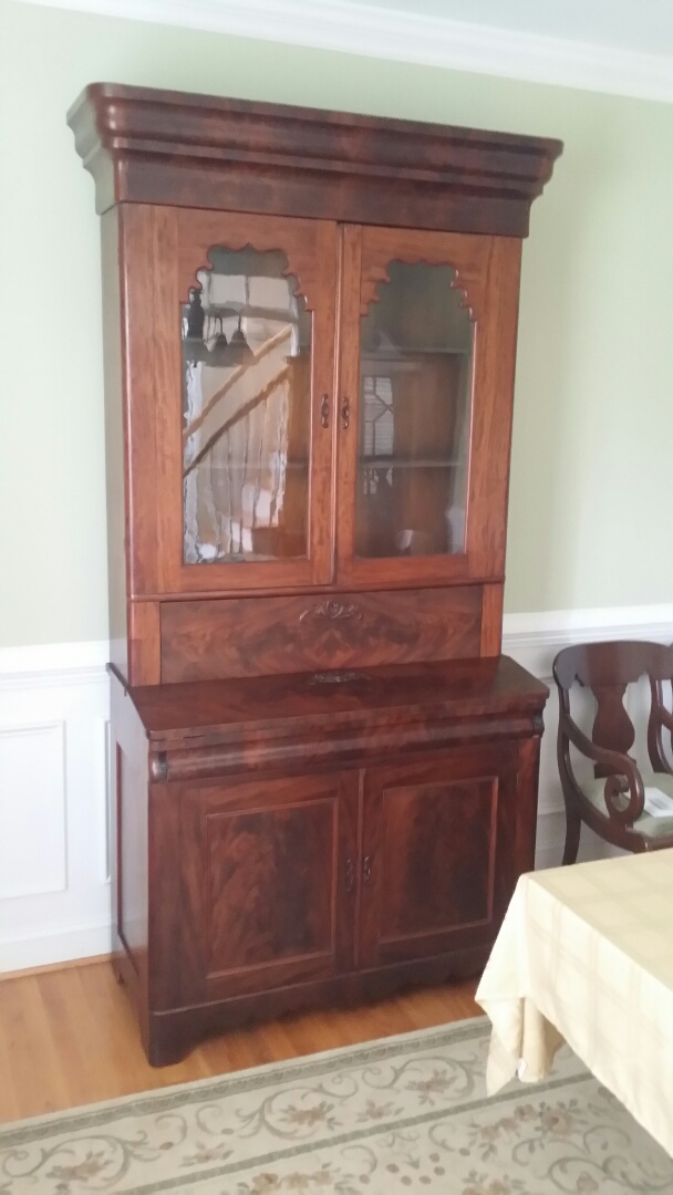 Repaired 1800's secretary desk