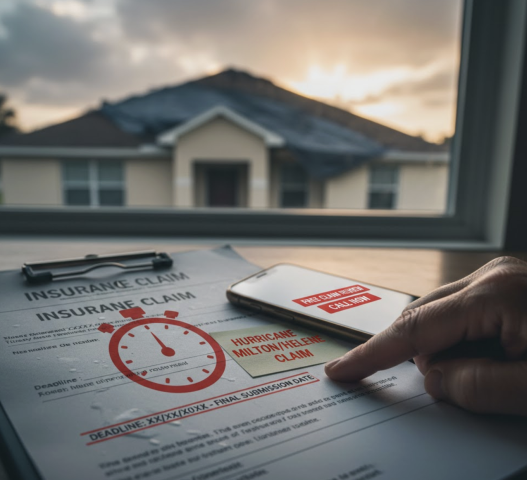 Still struggling with damage from Hurricane Milton or Helene? The deadline to address or reopen your insurance claim is quickly approaching! Don't risk settling for an unfair amount—or missing the opportunity to recover entirely. Time is extremely limited to secure the compensation you deserve. Protect Your Rights! Call us TODAY for a FREE claim review.
