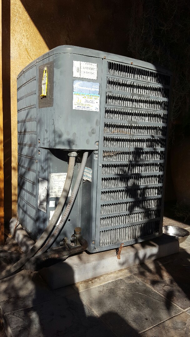 Repairing Goodman condensing unit.